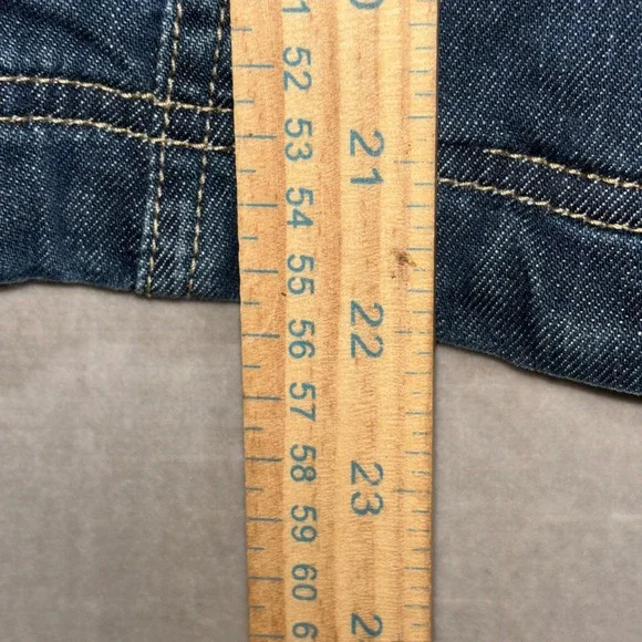 Coldwater Creek Womens‎ Denim Jean Jacket 8 Blue Fade Button Front Stretch Retro - Picture 6 of 9